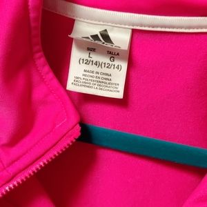 adidas Shirts & Tops - Adidas pink girls zip up adidas Shirts & Tops - Adidas pink girls zip up
